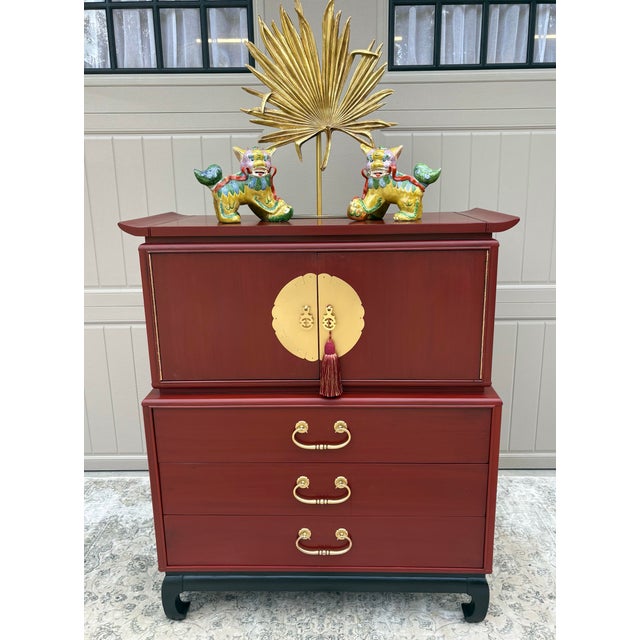 Mid-Century Modern Vintage Kent Coffey the Amerasia Chest on Chest For Sale - Image 3 of 13