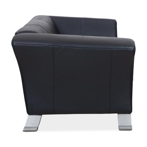 Animal Skin 322 Two-Seater Black Sofa from Rolf Benz For Sale - Image 7 of 10