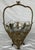 Early 20th Century Vintage Brass Filigree and Cut Glass Basket Vase. For Sale - Image 5 of 12