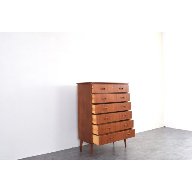 Brown Mid-Century Danish Teak Chest of Drawers, 1960s For Sale - Image 8 of 14