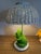 Off-white Vintage Wicker Rattan Frog White and Green Table Lamp For Sale - Image 8 of 10