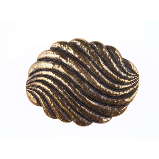 Rare Retired James Avery Modernist Patinated Brass belt buckle. 2" x 1.5", fits a 1" belt, no issues or wear.