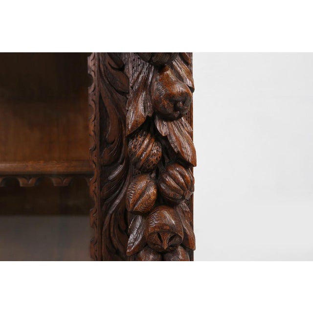 Baroque Style Display Case in Oak, Belgium, 1950s For Sale - Image 13 of 18