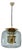 Vintage Gilded Glass Pendant Light from Erco, 1970s For Sale