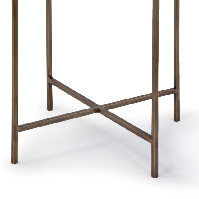 Regina Andrew Bone Drum Table in Antique Brass For Sale - Image 4 of 5