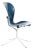 Mid Century Vintage Space Age Ion Chair — Gideon Kramer Attributed— Blue Fiberglass For Sale