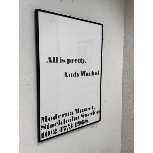 Modern Andy Warhol "All Is Pretty" Exhibition Poster Print, Framed For Sale - Image 3 of 12