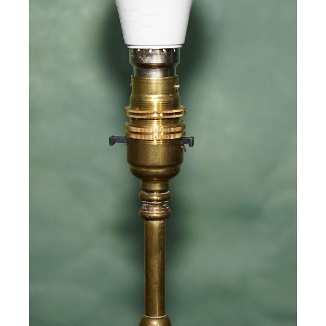 Antique English Brass Table Lamps, 1900, Set of 2 For Sale - Image 4 of 13