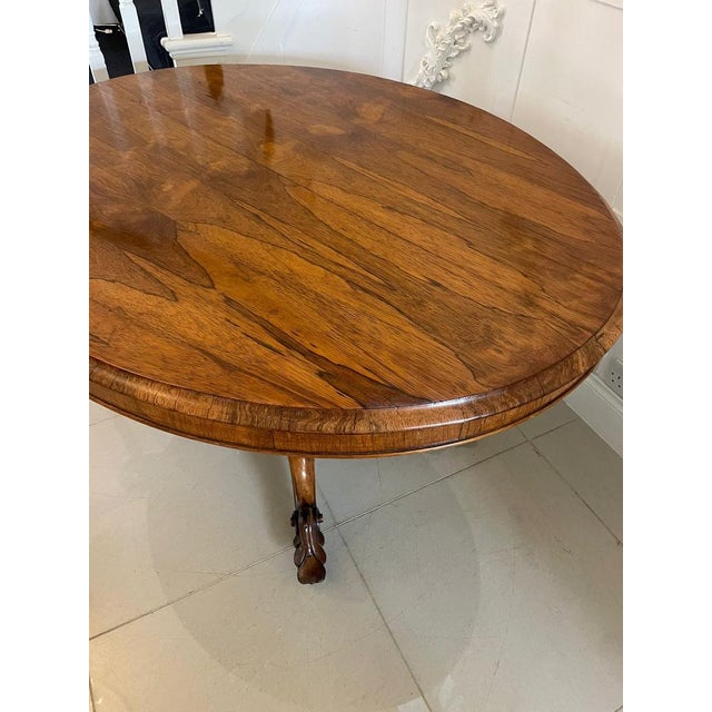 Brown Antique Victorian Rosewood Dining Table, 1850 For Sale - Image 8 of 15