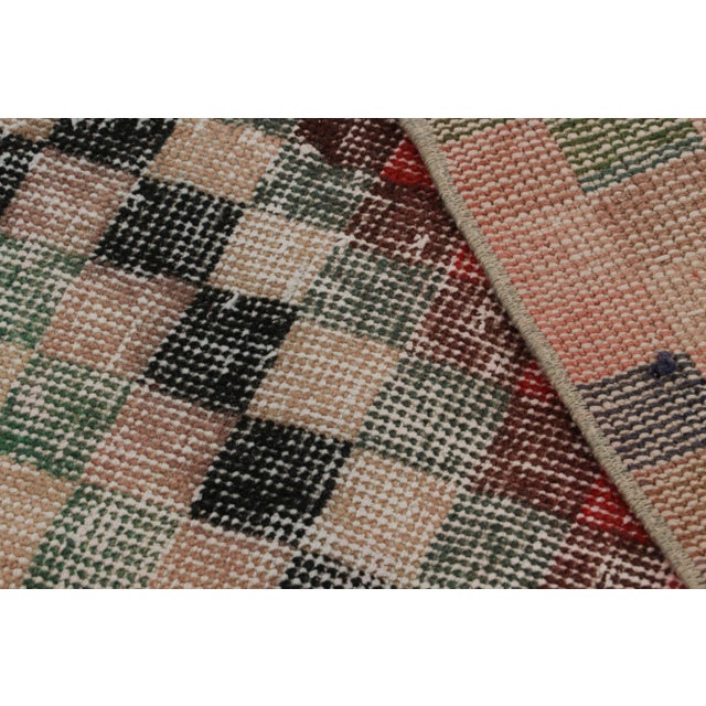 Textile Vintage Zeki Müren Runner Rug, With Geometric Patterns, From Rug & Kilim For Sale - Image 7 of 7