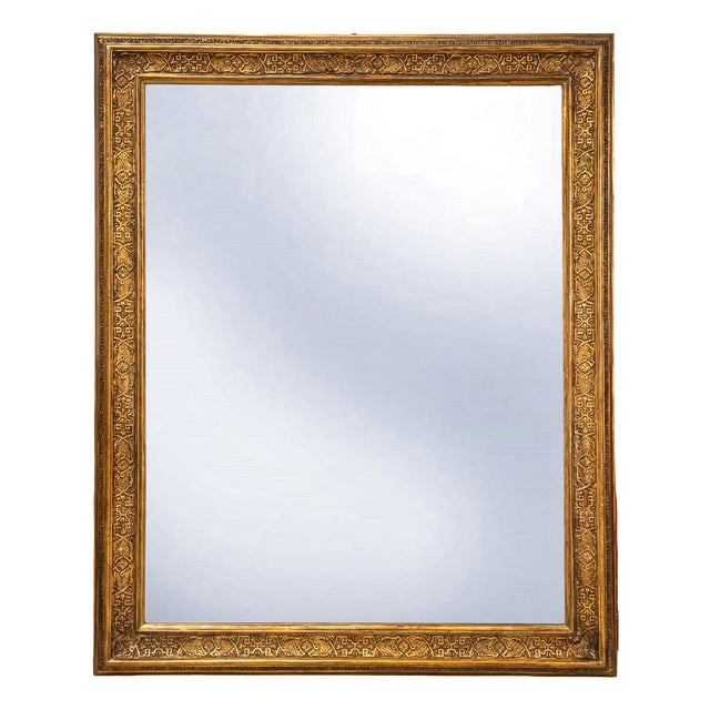 Large Gilt Régence-Style Wall Mirror, France, 1800s For Sale