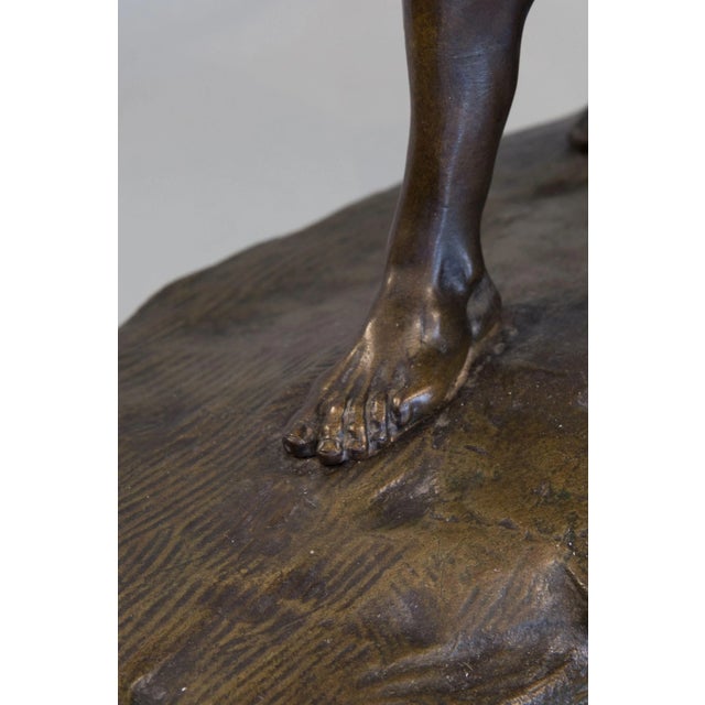 Boy with Roosters from Paul Chevre For Sale - Image 4 of 6