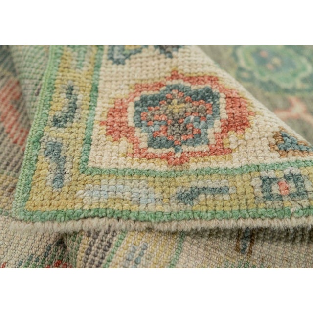 Turkish Oushak Rug 2'6" x 6'4" #20225 For Sale In Houston - Image 6 of 8