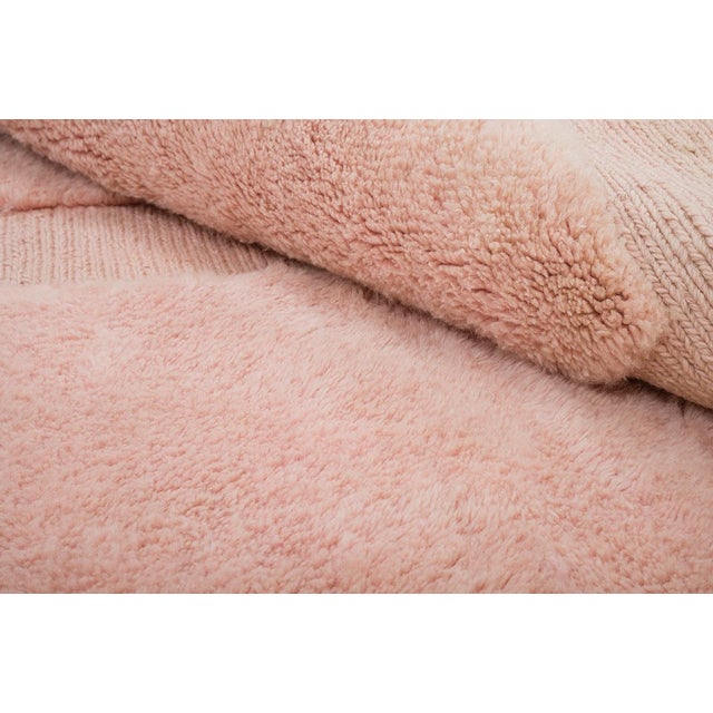 Blush Minimalist Solid Panel Hand-Knotted Wool Rug | 10'4" X 6'7" | One of a Kind For Sale - Image 8 of 10