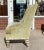 2000 - 2009 Modern Wingback Down Filled Green Silk Velvet Giltwood Chair For Sale - Image 5 of 5