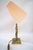 Metal Art Deco Jade Table Lamp with Brass and Fabric Shade, 1920s For Sale - Image 7 of 18