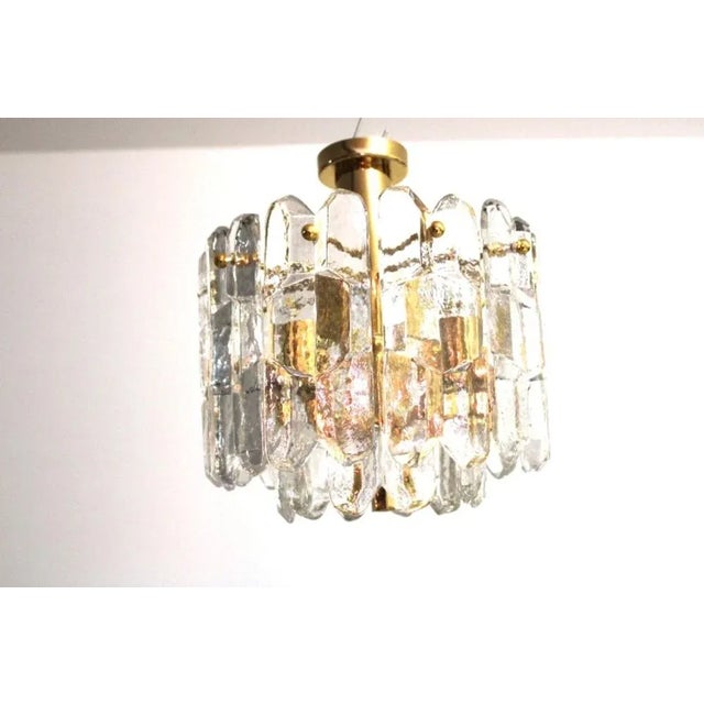 Rare small Kalmar Luster "Palazzo" with 16 heavy cast glass panes, 5 versions E14 I have official proof of authenticity...