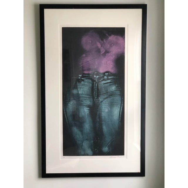 1970s Contemporary George Segal Girl in Purple Shirt Etching 1975 For Sale - Image 5 of 5