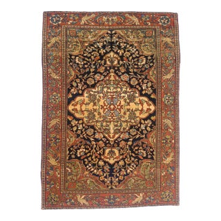 Antique Persian Farahan Sarouk Rug 4’6” X 6’6" For Sale