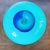 Vintage Mouth-Blown Art Glass Round Bowl-Shaped Vase in Vibrant Blue, Signed For Sale - Image 4 of 6