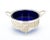 Late 19th Century Old English Silver Plate / Cobalt Glass Interior Serving Comport Disk For Sale - Image 5 of 10