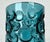 Mid-Century Modern Space Age Blue Bubble Glass Vase by Wilhelm Braun-Feldweg for Hirschberg, Germany, 1960s, in Very Good...