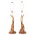 Wood Moderne Stylized Gazelle Bust Walnut Sculpture Lamps - A Pair For Sale - Image 7 of 7