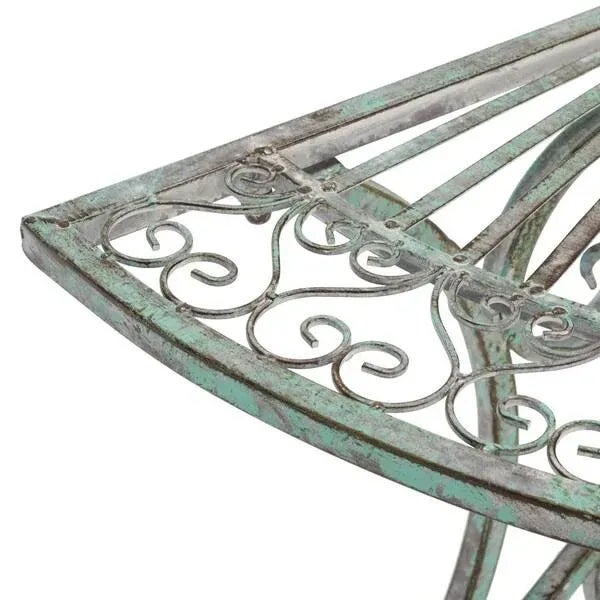 Contemporary Outdoor Annalise Accent Table - Antique Green For Sale - Image 3 of 11