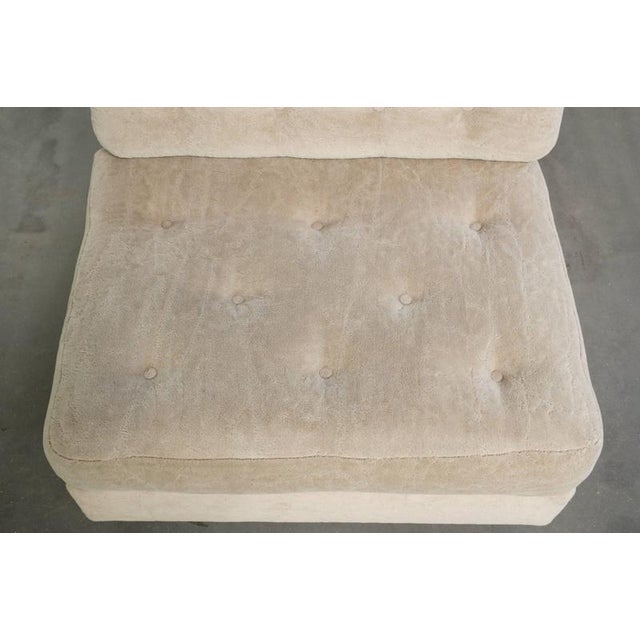Vintage Beige Fabric Armchair For Sale - Image 6 of 10