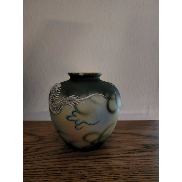 Gray Vintage Morimura Noritake Dragonware Vase For Sale - Image 8 of 10