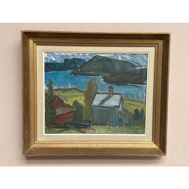 Harald Öman, Dockstafjärden, 1950s, Oil on Panel, Framed For Sale - Image 11 of 18