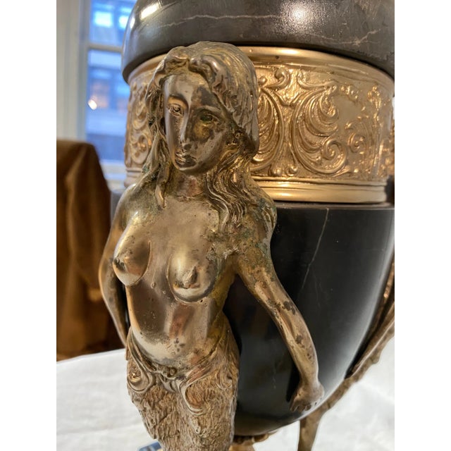 Maitland - Smith Maitland Smith Vintage Black Marble Lamp With Maenad Figures. For Sale - Image 4 of 13