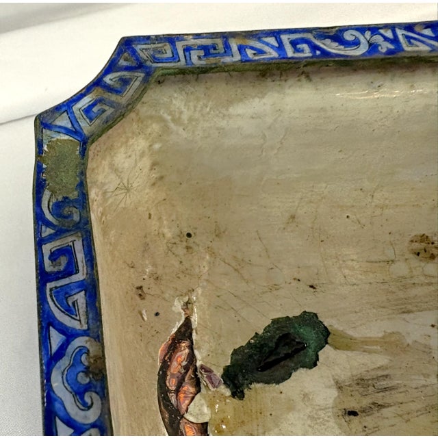 18th Century Chinese Canton Enamel Jardiniere Bonsai Container With Exquisite Decorations For Sale - Image 13 of 18