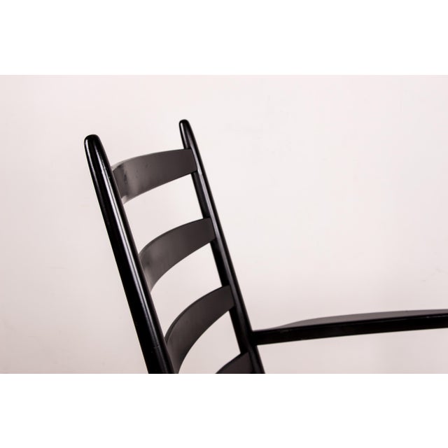 Vintage Model 218 Rocking Chair in Lacquered Teak and Fabric by Thomas Harlev for Farstrup Savvaek, 1960 For Sale - Image 9 of 18