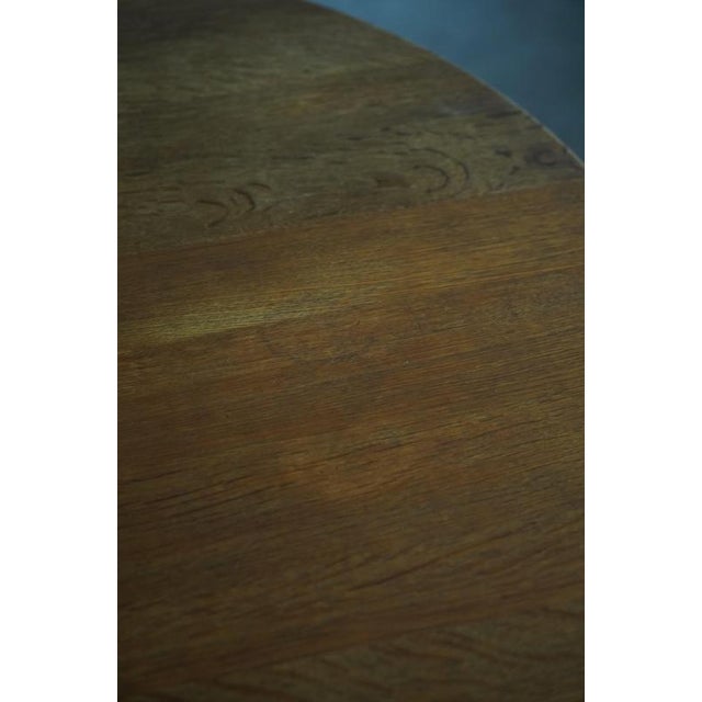 Mid-Century Modern Danish Round Extendable Oak Dining Table, 1960s For Sale - Image 11 of 18