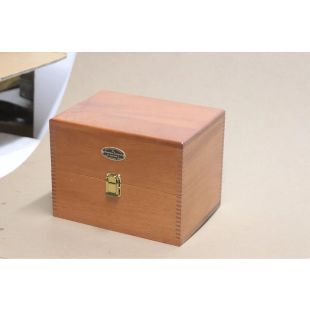 2000 - 2009 Mahogany Box With Dovetail Seams & Brass Hardware For Sale - Image 5 of 5