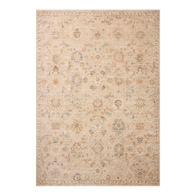 Chris Loves Julia x Loloi Palma Natural / Multi 2'-7" x 12'-0" Runner Rug For Sale