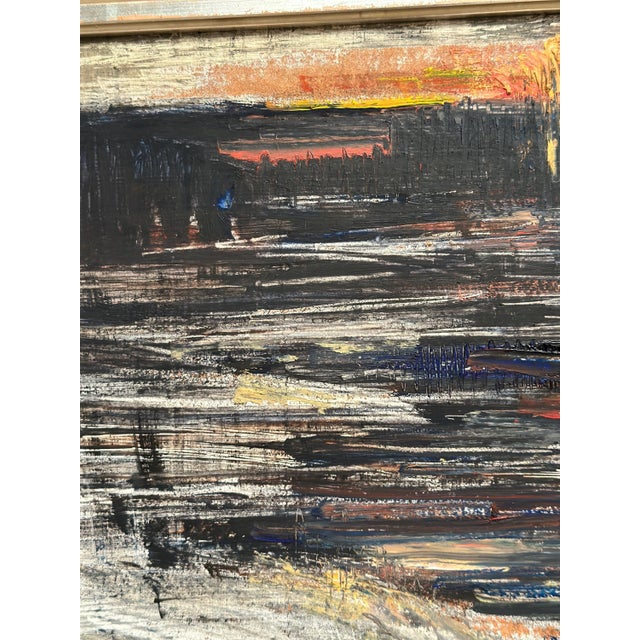 Lars Matson, Evening Sun Over Wasteland, 1950s, Oil Painting on Panel, Framed For Sale - Image 14 of 16