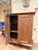 Antique Pine Armoire Cabinet With Paneled Doors and Plinth Base For Sale - Image 4 of 9