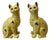 Emile Gallé, Yellow Cats, 1800s, Ceramic, Set of 2 For Sale