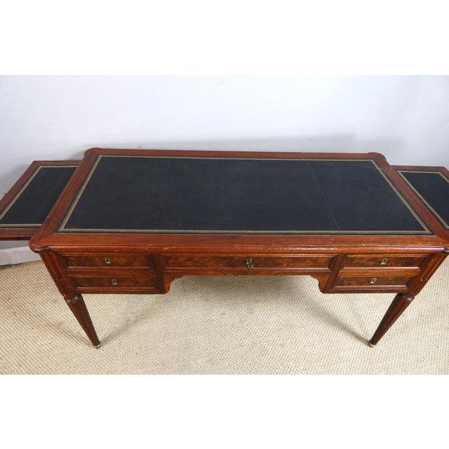 Maroon Louis XVI Desk in Mahogany For Sale - Image 8 of 15
