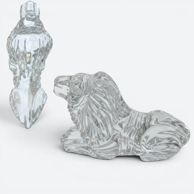 Waterford Crystal Lion Figurine Sculpture-Irish Art Glass-Paperweight-Office-Leo For Sale - Image 9 of 11