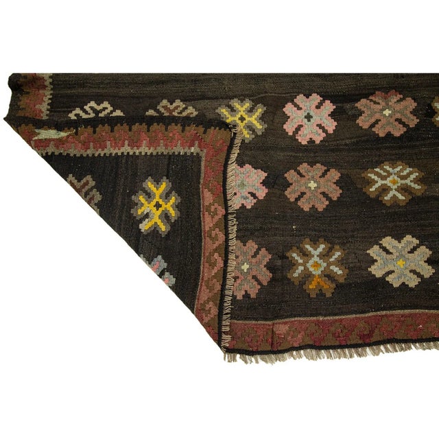 Mid 20th Century Vintage Turkish Kars Kilim Rug For Sale - Image 5 of 7