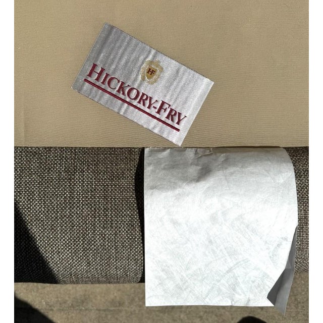 Hickory-Fry Light Brown Upholstered Sofa For Sale - Image 15 of 16