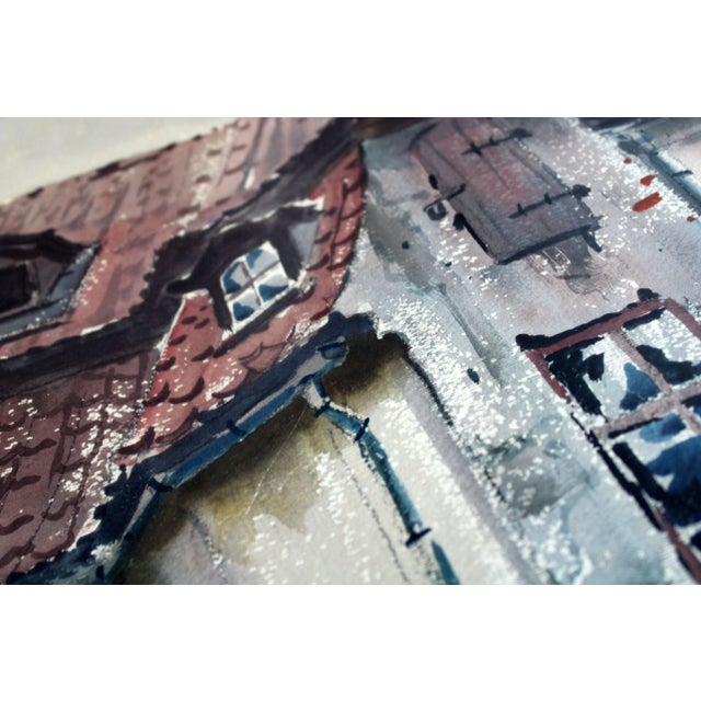 Janis Brekte, Town, 1965, Watercolor on Paper For Sale - Image 6 of 10