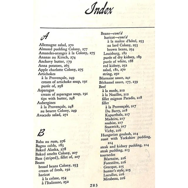 Traditional "The Colony: Portrait of a Restaurant - And Its Famous Recipes" 1945 Brody, Iles For Sale - Image 3 of 6