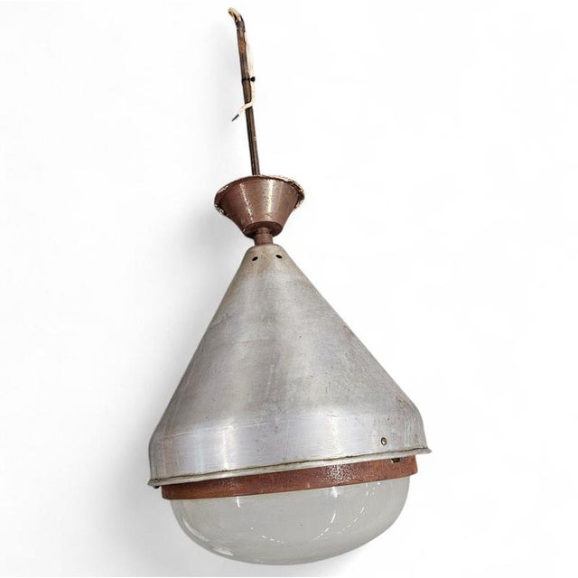 Large Industrial Aluminum Hanging Lamp, 1970s For Sale - Image 10 of 14