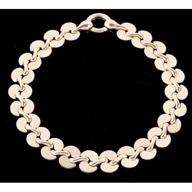 Metal Heavy 14k Yellow Gold Italian Link Necklace, 81.5 Grams For Sale - Image 7 of 8