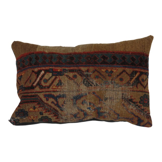 Antique Persian Rug Fragment Pillow For Sale