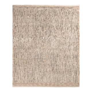 Rug & Kilim’s Modern Rug in All Over Beige, Gray and White Abstract Pattern For Sale